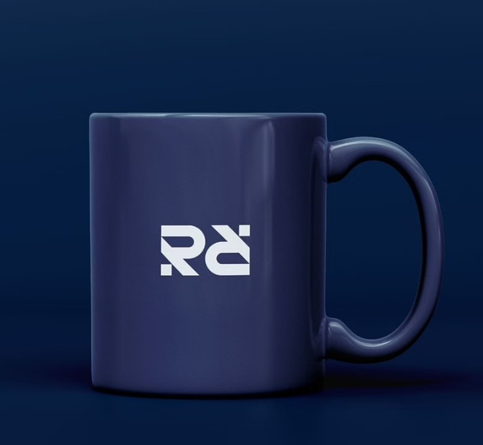 Brand logo design on dark background